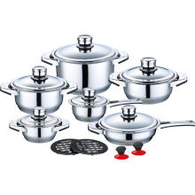 16 Pieces Stainless Steel Cookware in Factory Price